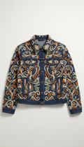 Indigo Embroidered Denim Jacket