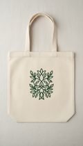 Personalized Canvas Tote Prospect Green Thread