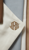 Monogrammed Linen Shirt With Custom Stitch